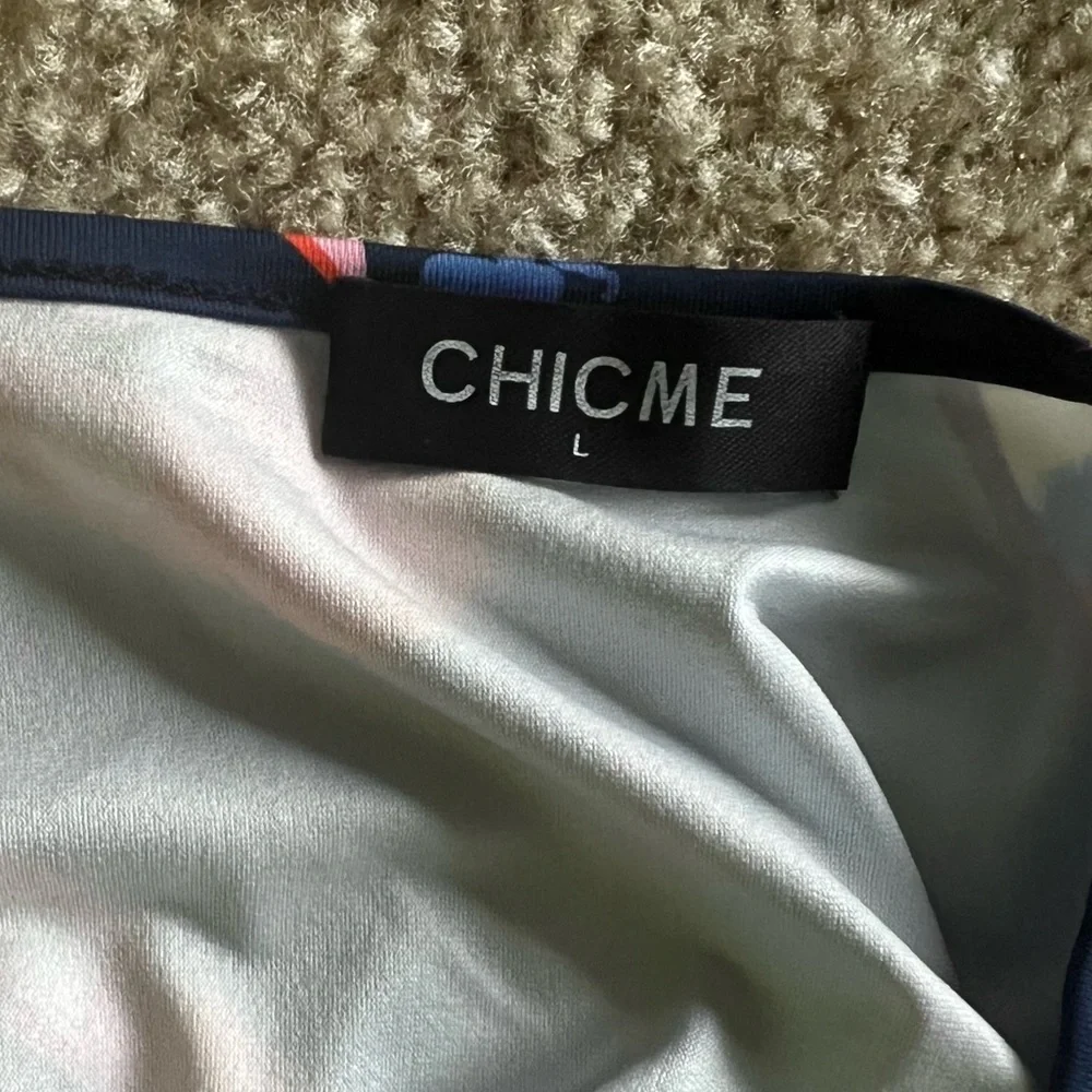 Chic me pink swimsuit top & cover up tank top dress